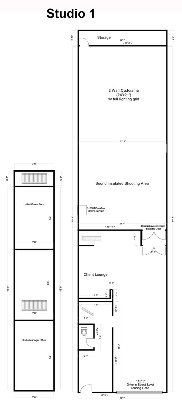 Studio 1 floor plan