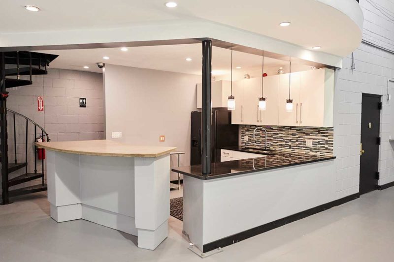 Full kitchen and island